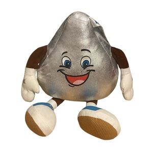 Jumbo Hershey Kiss Plush Stuffed Animal Silver